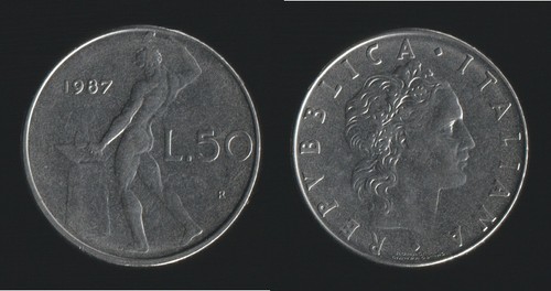 Lire 1987 vulcano italia - vulcano,