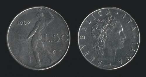 Lire 1987 vulcano italia - lire,