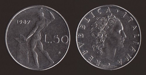 Lire 1987 vulcano italia - lire,