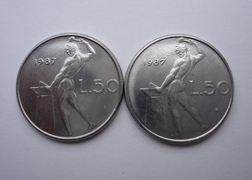 Variante 50 lire 1987 - !!!, fdc