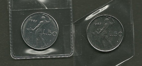 Lire 1987 testa - 50,